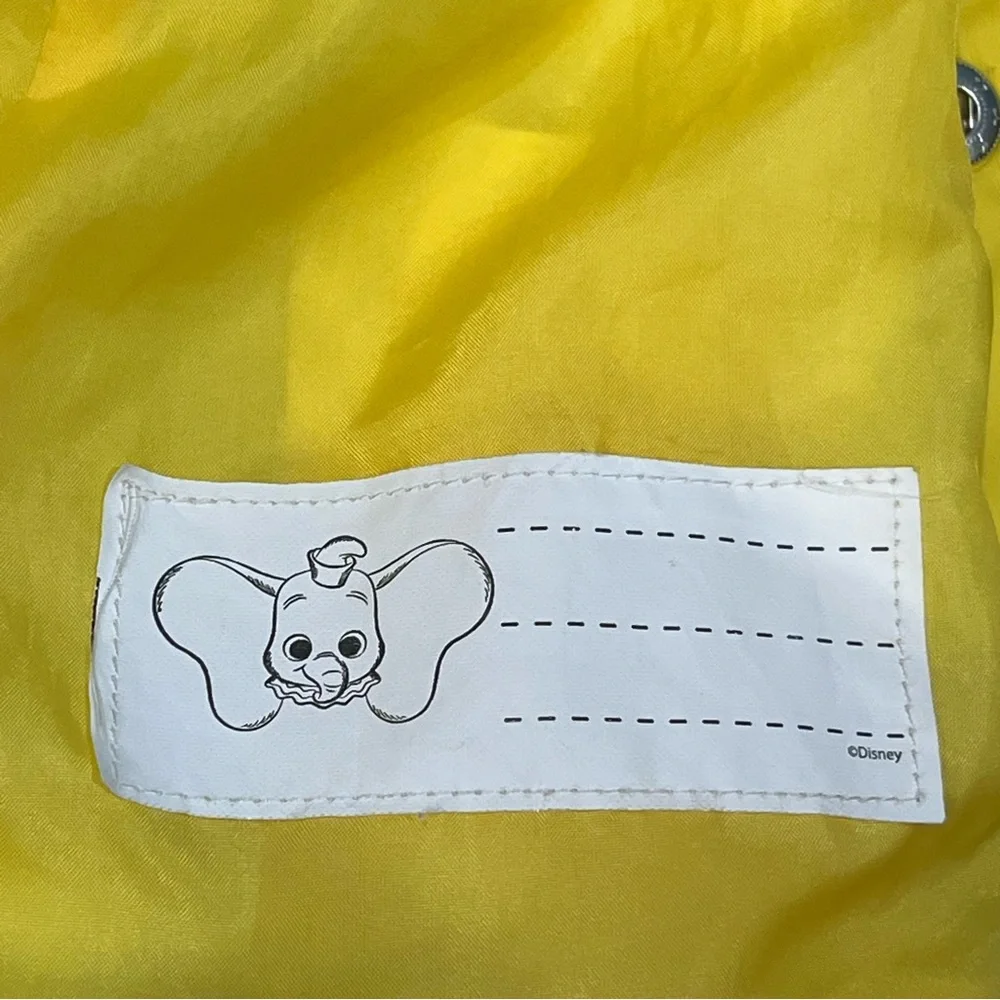 Disney Store Dumbo Yellow And Striped Infant Toddler Rain Coat Size 2T